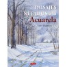 Paisajes nevados a la acuarela